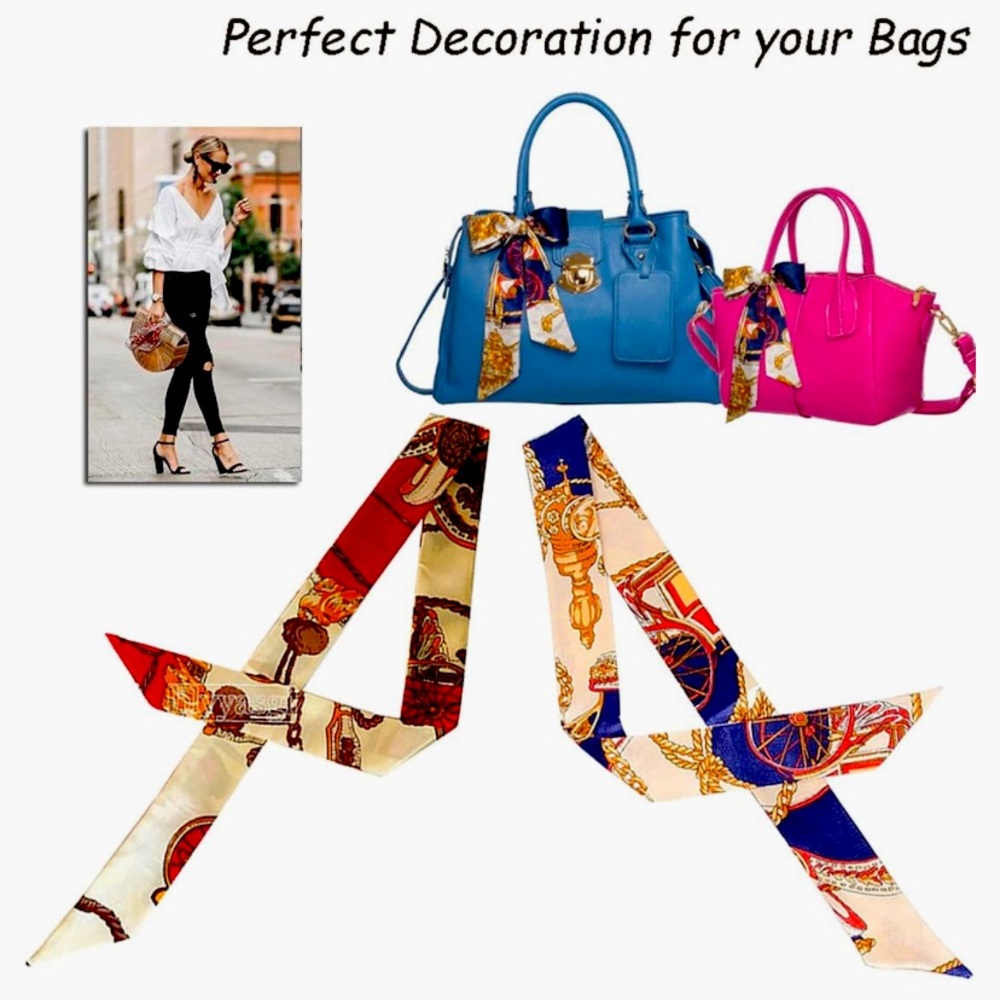 1pc Twilly Bag Head Scarf Random Selection 33.1”x 1.5”